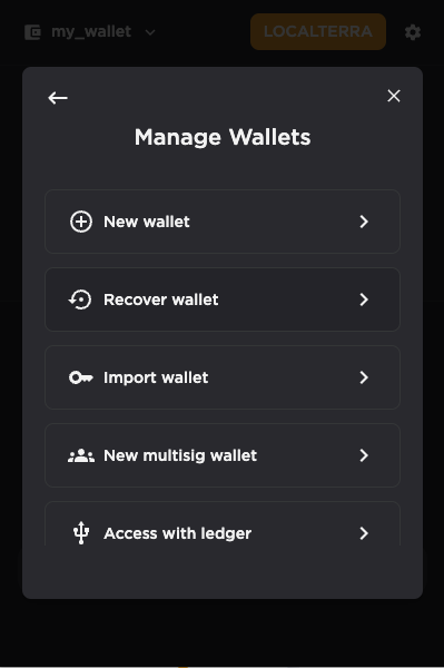 Recover Wallet